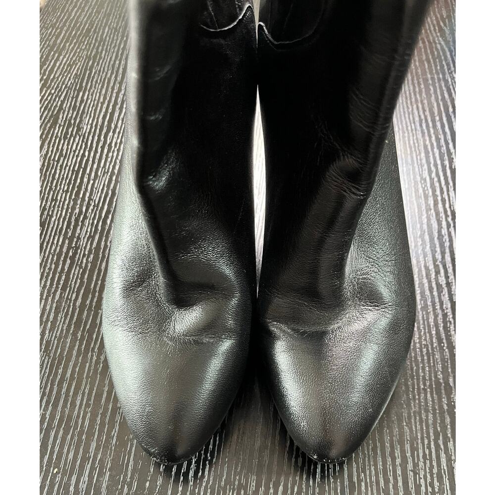 Guess 'Rumala' Black Leather Over the Knee Heeled Boots - Picture 4 of 11